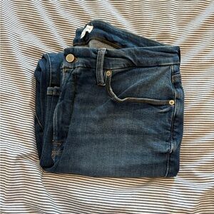 Good American Petite Straight Shadow Back Pocket in Indigo 625 size 16